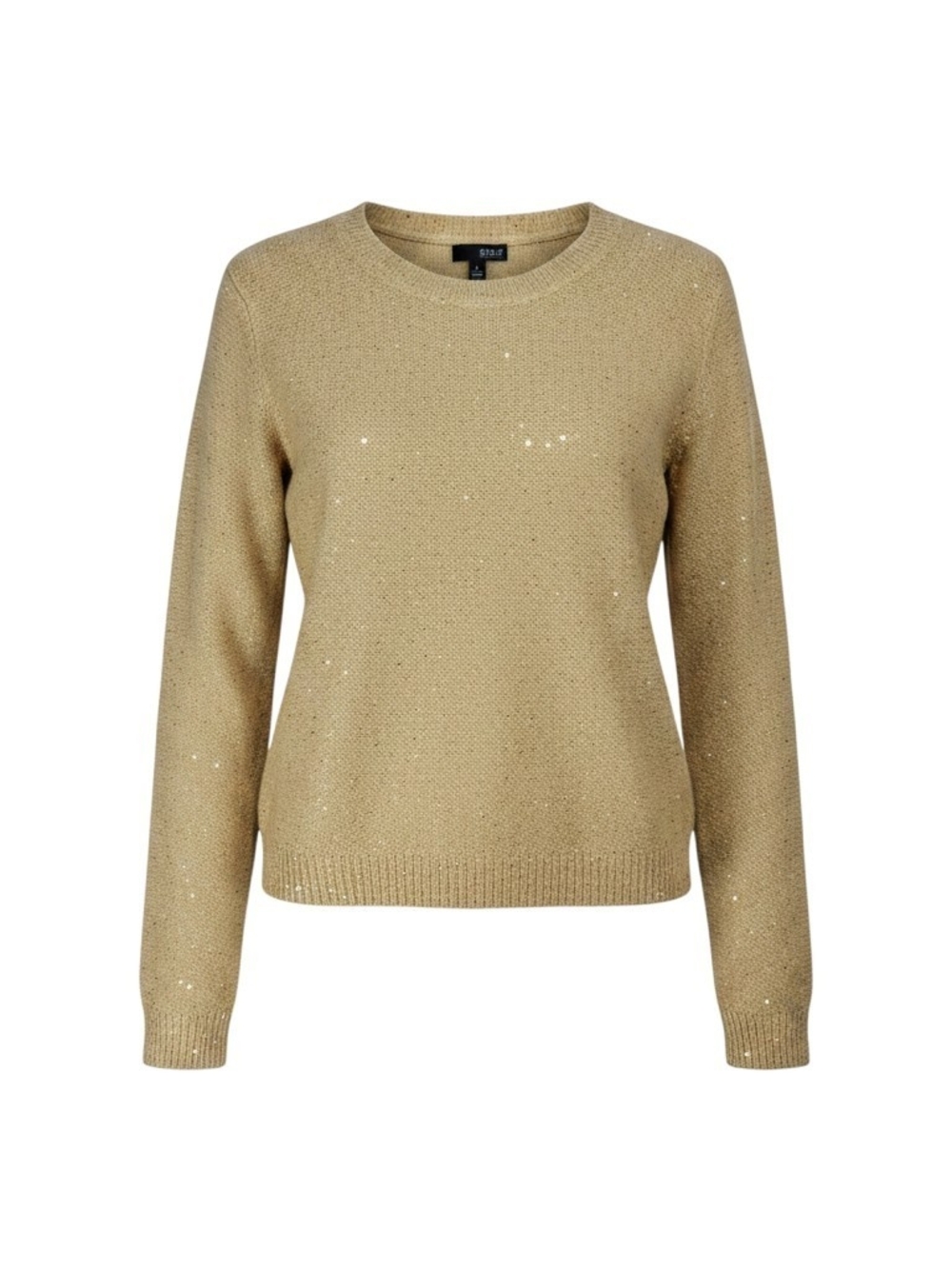 Charter Club Crewneck Women's Sweater in Gold Glitter - Size L
